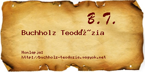 Buchholz Teodózia névjegykártya